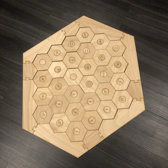 Custom 5-6 Player Settlers of Catan Board Set with Laser Etched Terrain, Border and Number Pieces - CCHobby