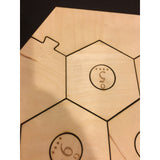 Settlers of Catan Blank Game Board Set with Number Tokens and Border Pieces - CCHobby