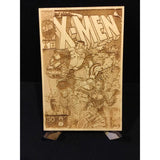 X-Men #1 All Four Jim Lee Covers Laser Etched Wood Covers on Baltic Birch Five Year Anniversary Wood - CCHobby