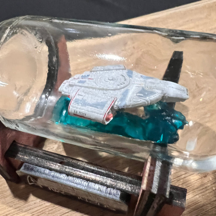 Star Trek USS Defiant NX-74205 in a Shot Bottle