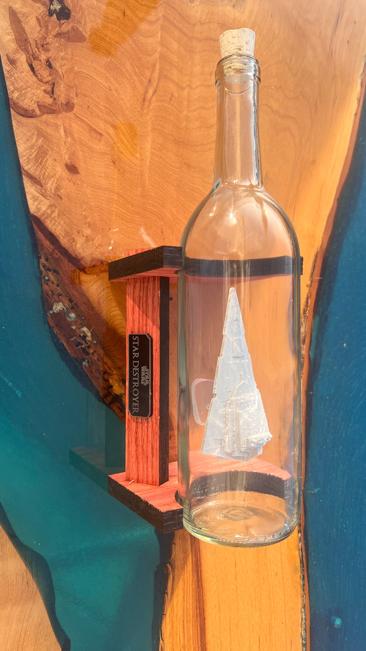 Star Wars Imperial Star Destroyer in a Wine Bottle