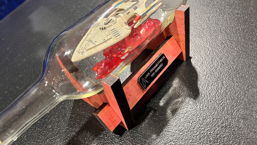 Star Trek USS Prometheus NX-59650 Starship in a Bottle