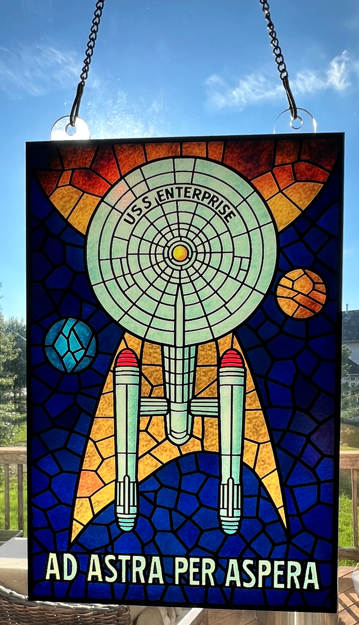 Star Trek Ad Astra Per Aspera Faux Resin Suncatcher