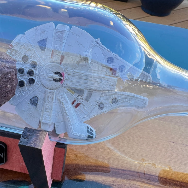 Star Wars Millennium Falcon Asteroid Chase in a Bottle