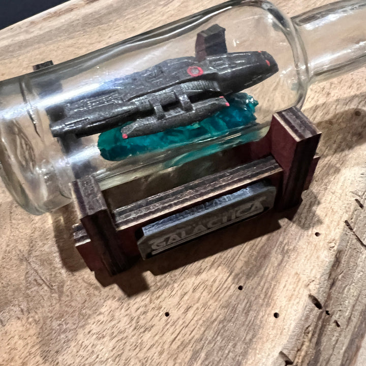 Battlestar Galactica Starship in a Shot Bottle