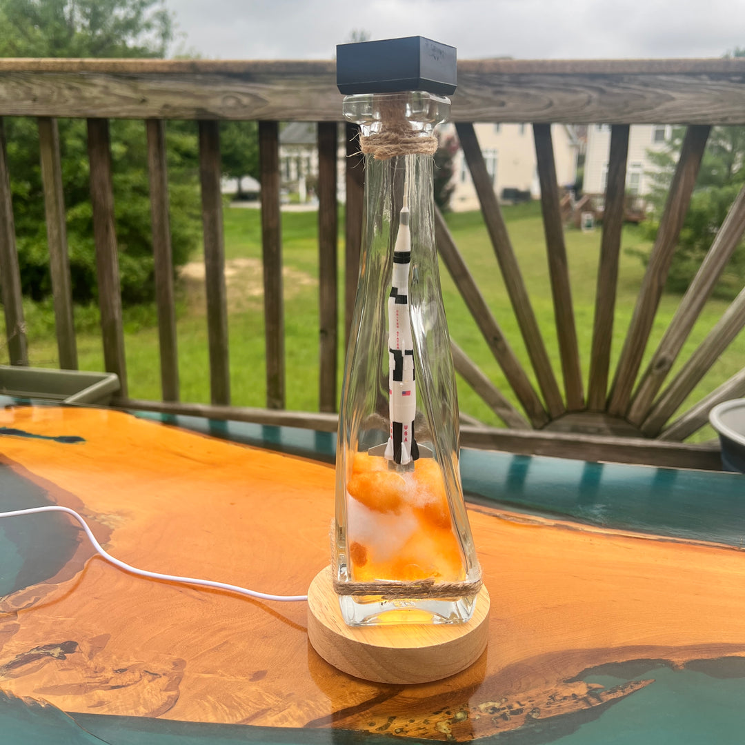 Saturn V Rocket Launch in a Bottle