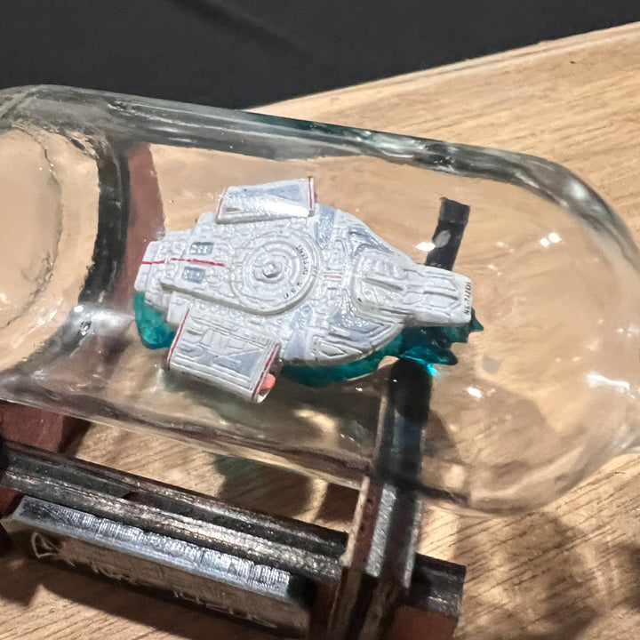 Star Trek USS Defiant NX-74205 in a Shot Bottle