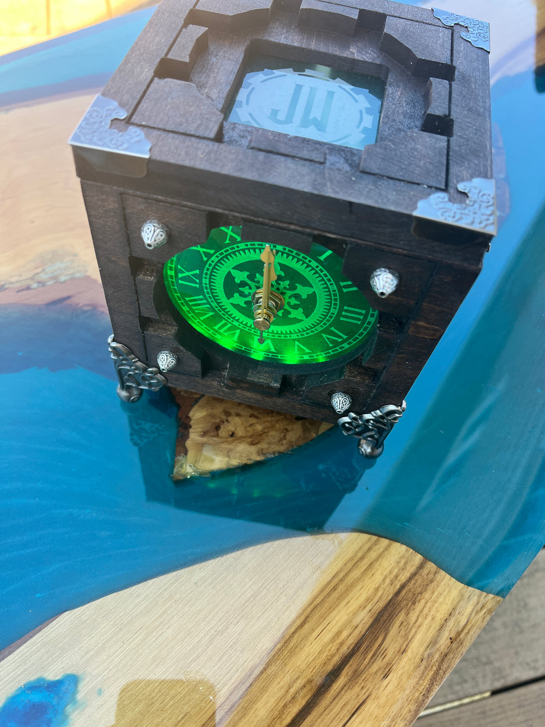 Steampunk Portal Lighted Clock Box