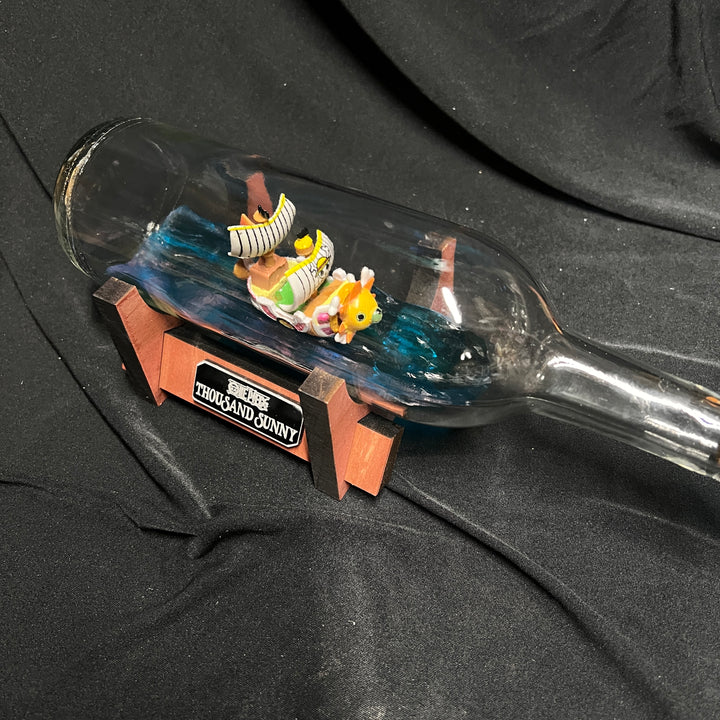 One Piece Thousand Sunny Starship in a Bottle