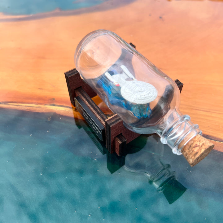 Star Trek USS Enterprise NCC-1701-D in a Shot Bottle