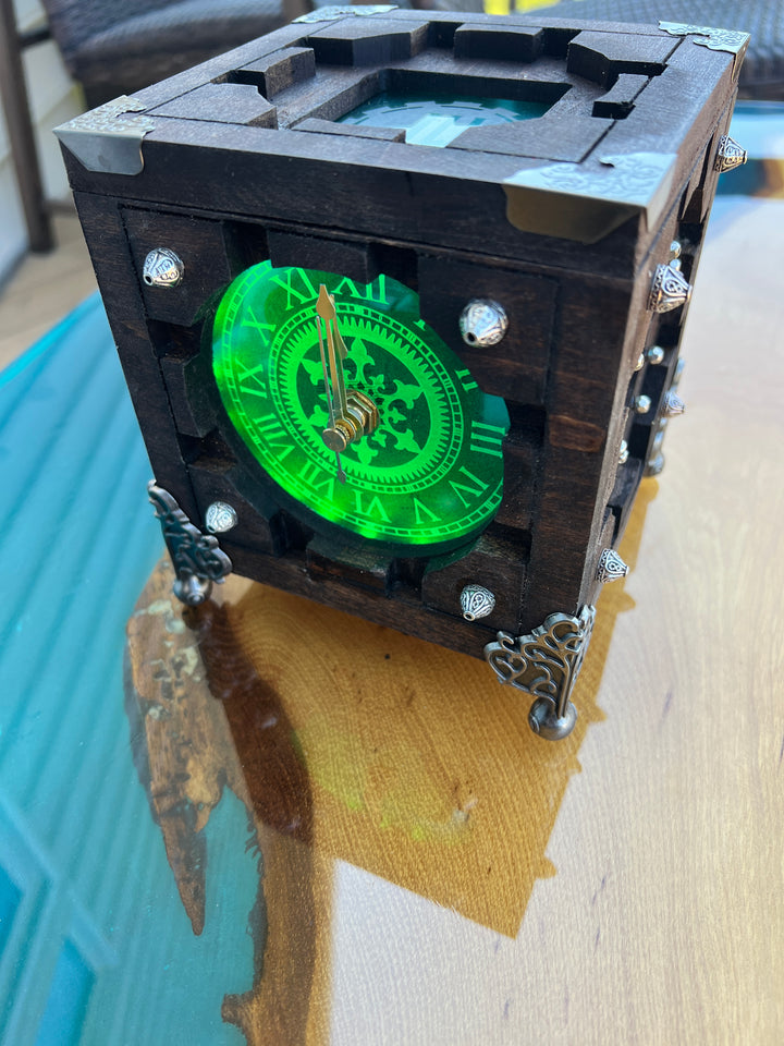 Steampunk Portal Lighted Clock Box