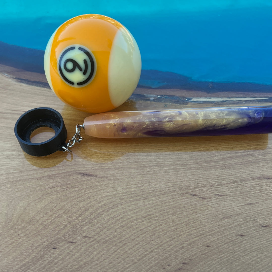 Resin Pool Chalk Pocket Holder  Purple and Gild  Epoxy with Square, Round or Octagon Holder (Copy)