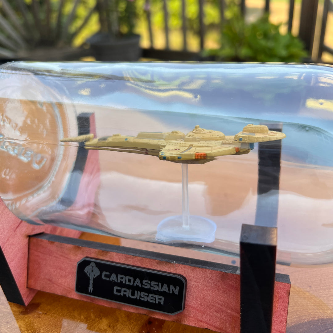 Star Trek Cardassian Cruiser in a Bottle