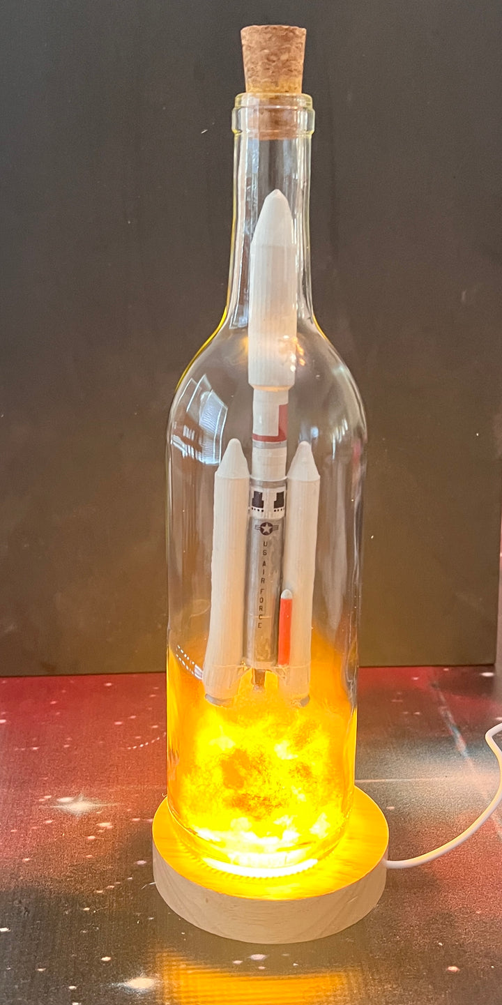 Titan  IV US Air Force Rocket Launch in a  Bottle