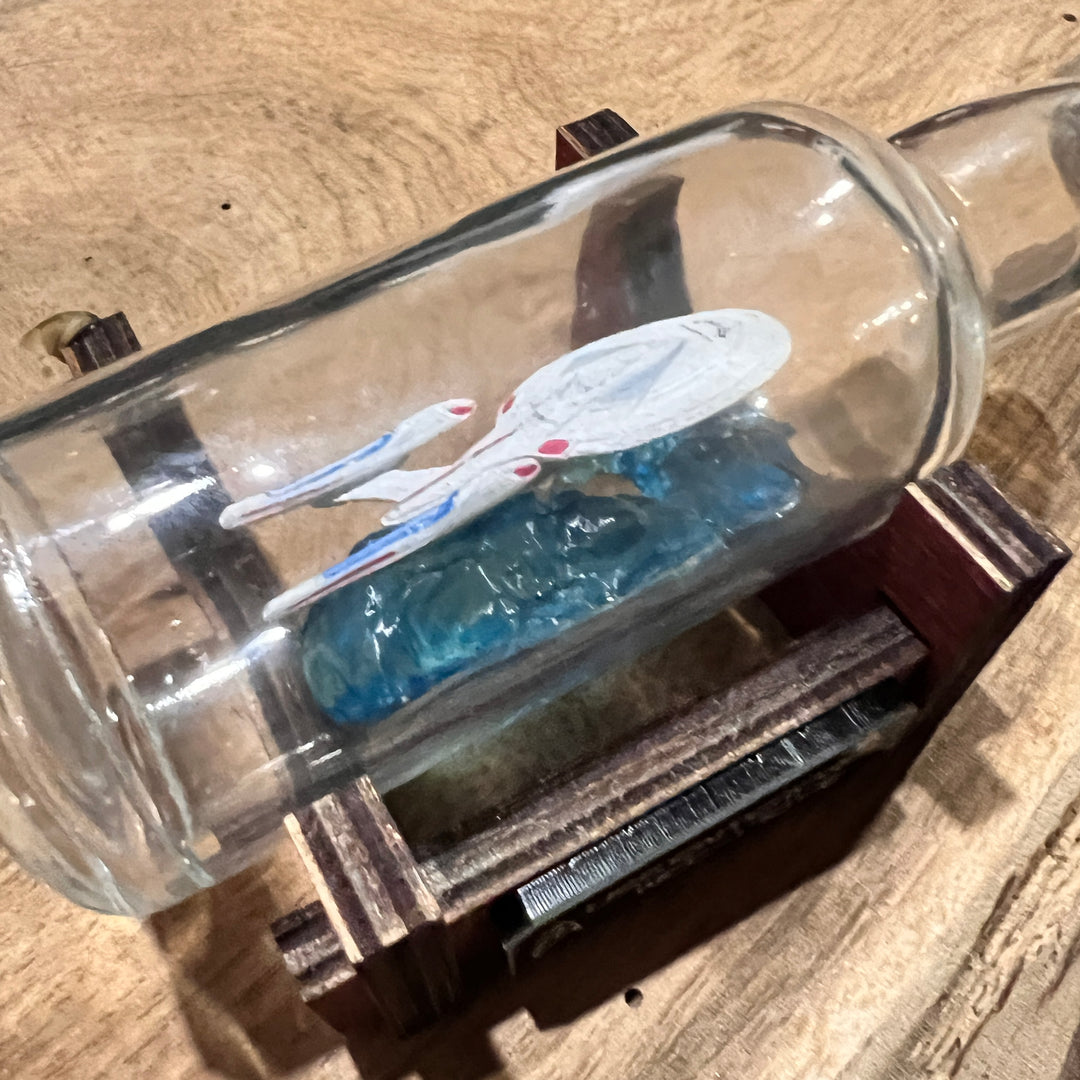 Star Trek USS Enterprise NCC-1701-E in a Shot Bottle