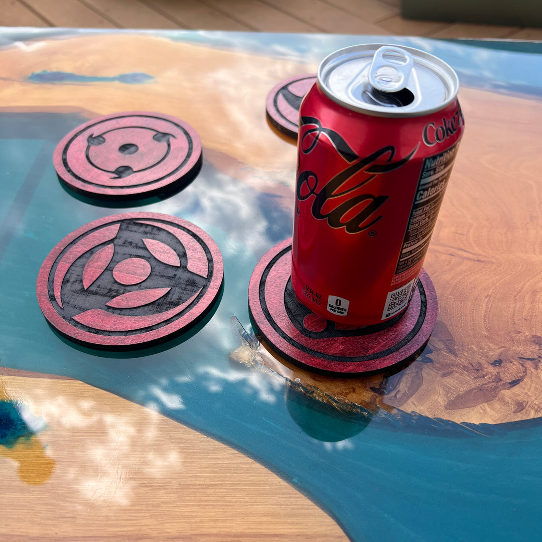 Naruto Sharingan Wood Coasters Set of Four