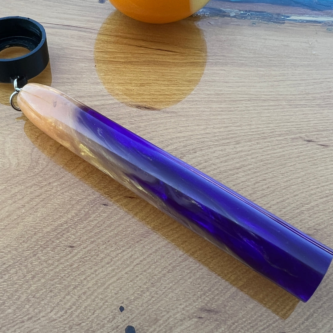 Resin Pool Chalk Pocket Holder  Purple and Gild  Epoxy with Square, Round or Octagon Holder (Copy)