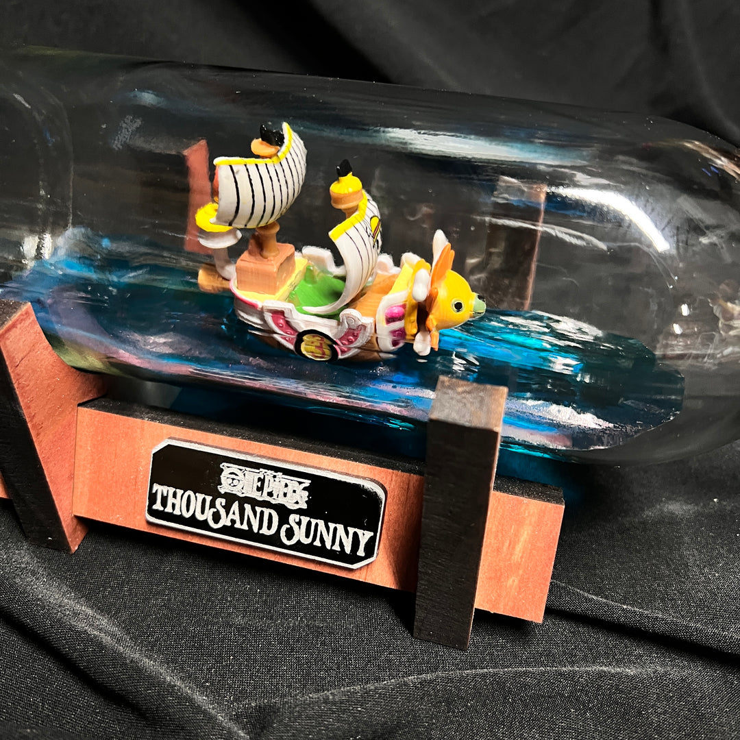 One Piece Thousand Sunny Starship in a Bottle