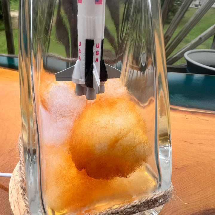 Saturn V Rocket Launch in a Bottle