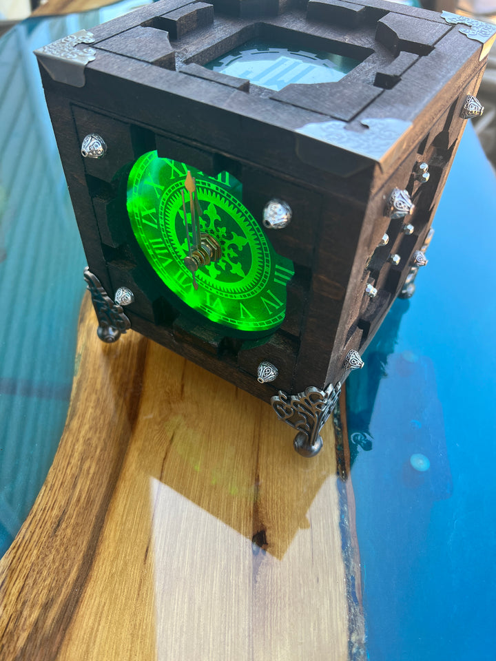 Steampunk Portal Lighted Clock Box