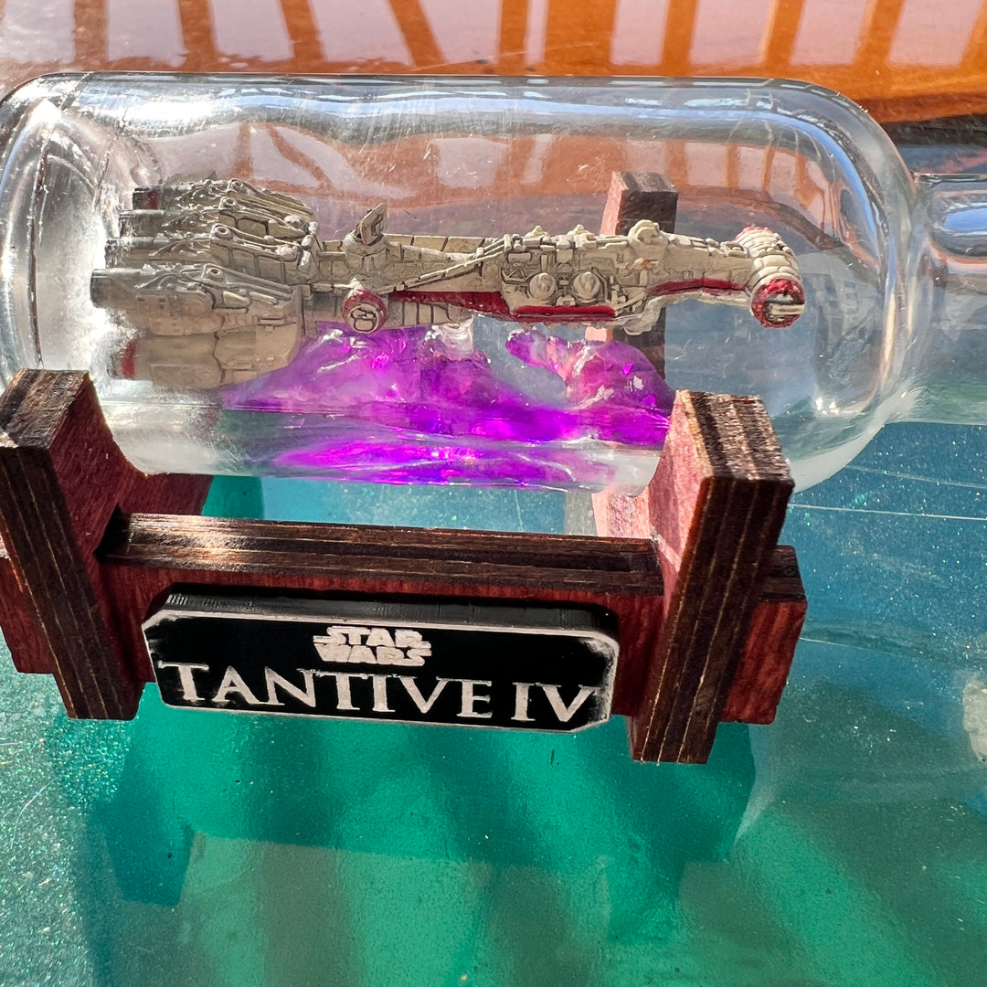 Star Wars CR90 Tantive IV Starship in a Shot Bottle