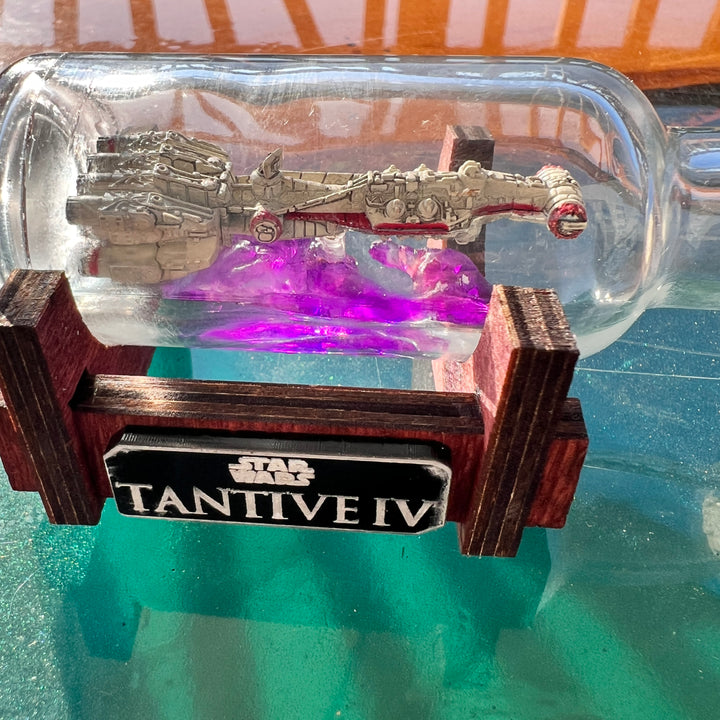Star Wars CR90 Tantive IV Starship in a Shot Bottle