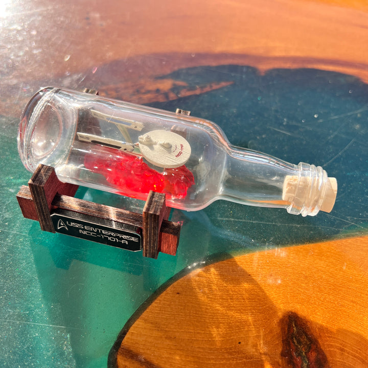 Star Trek USS Enterprise NCC-1701-A in a Shot Bottle