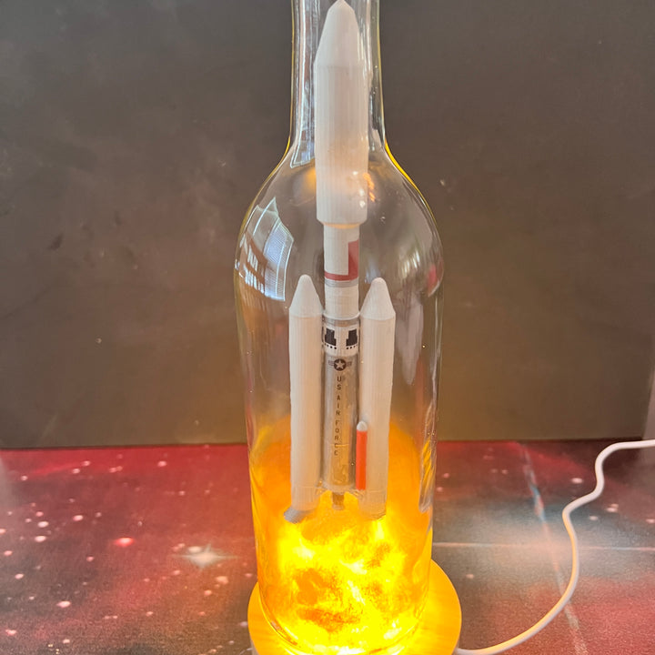 Titan  IV US Air Force Rocket Launch in a  Bottle