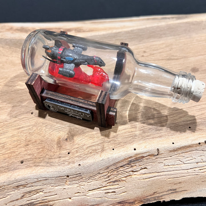 Serenity Firefly Starship in a Shot Bottle