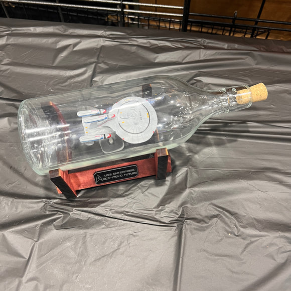 Star Trek Triple Nacelle Enterprise in a Bottle
