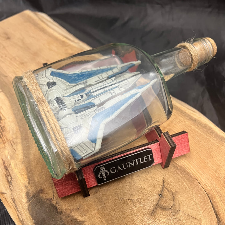 Star Wars Mandalorian Gauntlet Starship in a Bottle