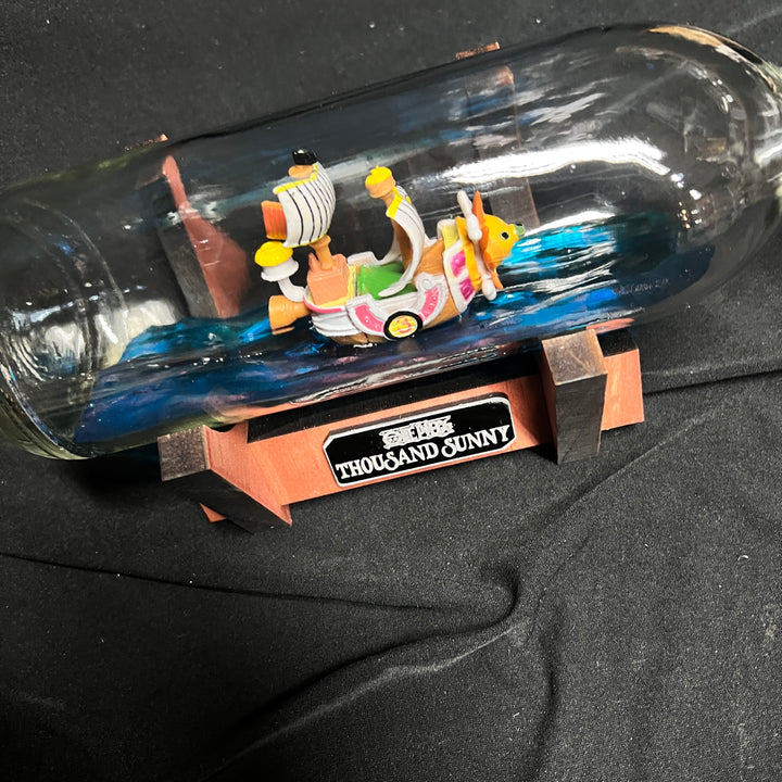 One Piece Thousand Sunny Starship in a Bottle