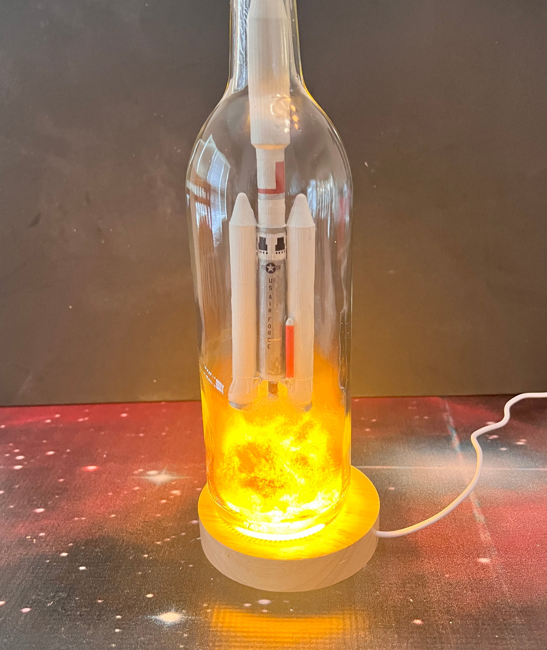 Titan  IV US Air Force Rocket Launch in a  Bottle