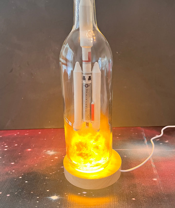 Titan  IV US Air Force Rocket Launch in a  Bottle