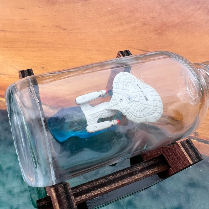 Star Trek USS Enterprise NCC-1701-D in a Shot Bottle