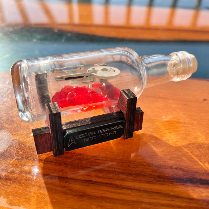 Star Trek USS Enterprise NCC-1701-A in a Shot Bottle