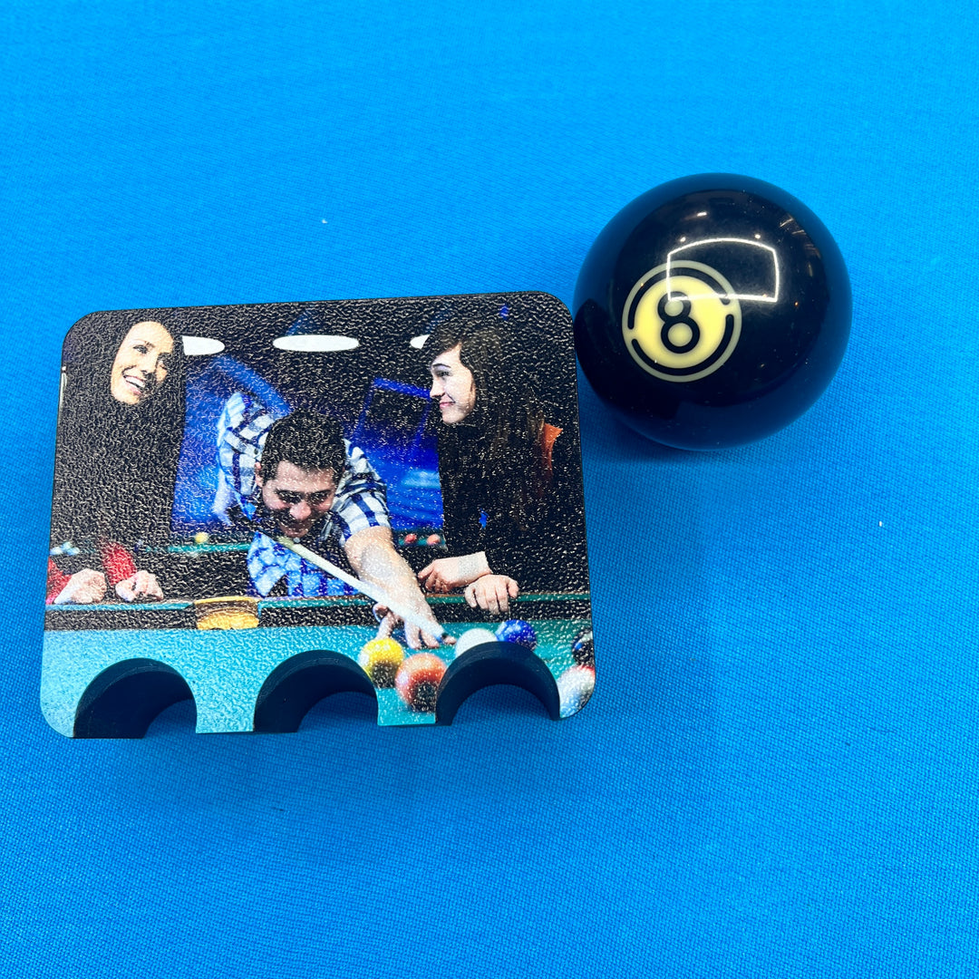 Custom Color 3 Billiards Cue  Holder Claw With Your Photos, Text or Graphics
