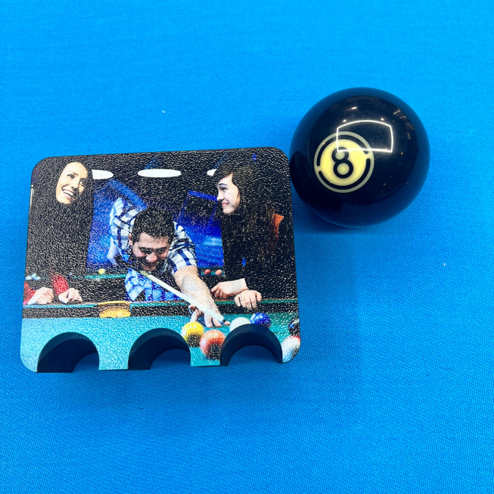 Custom Color 3 Billiards Cue  Holder Claw With Your Photos, Text or Graphics