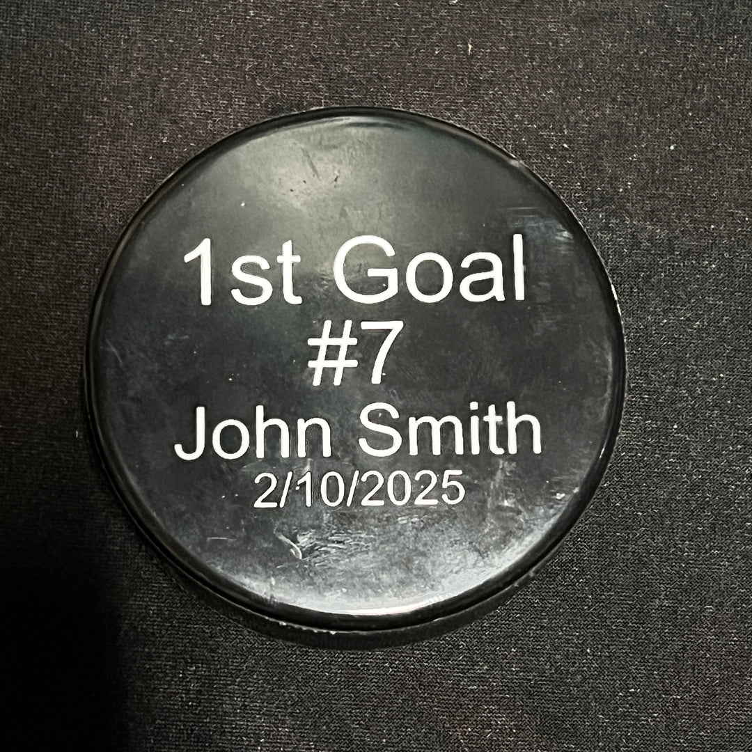 Custom Color Hockey Pucks with Your Logo, Photo, Text or Graphics