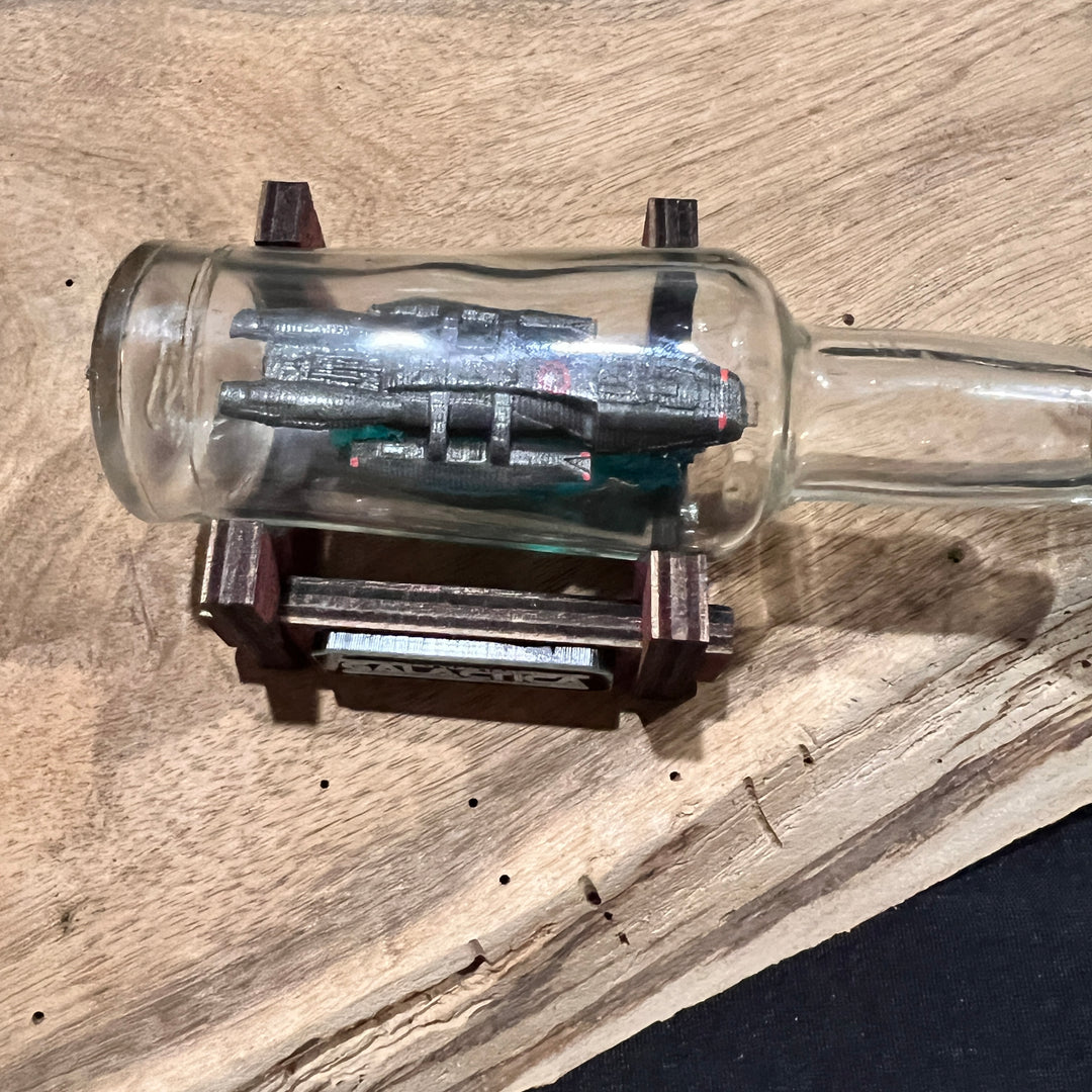 Battlestar Galactica Starship in a Shot Bottle