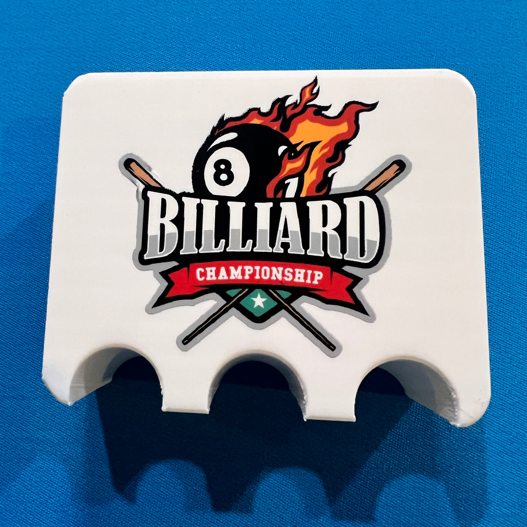 Custom Color 3 Billiards Cue  Holder Claw With Your Photos, Text or Graphics