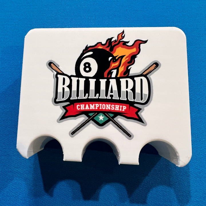 Custom Color 3 Billiards Cue  Holder Claw With Your Photos, Text or Graphics