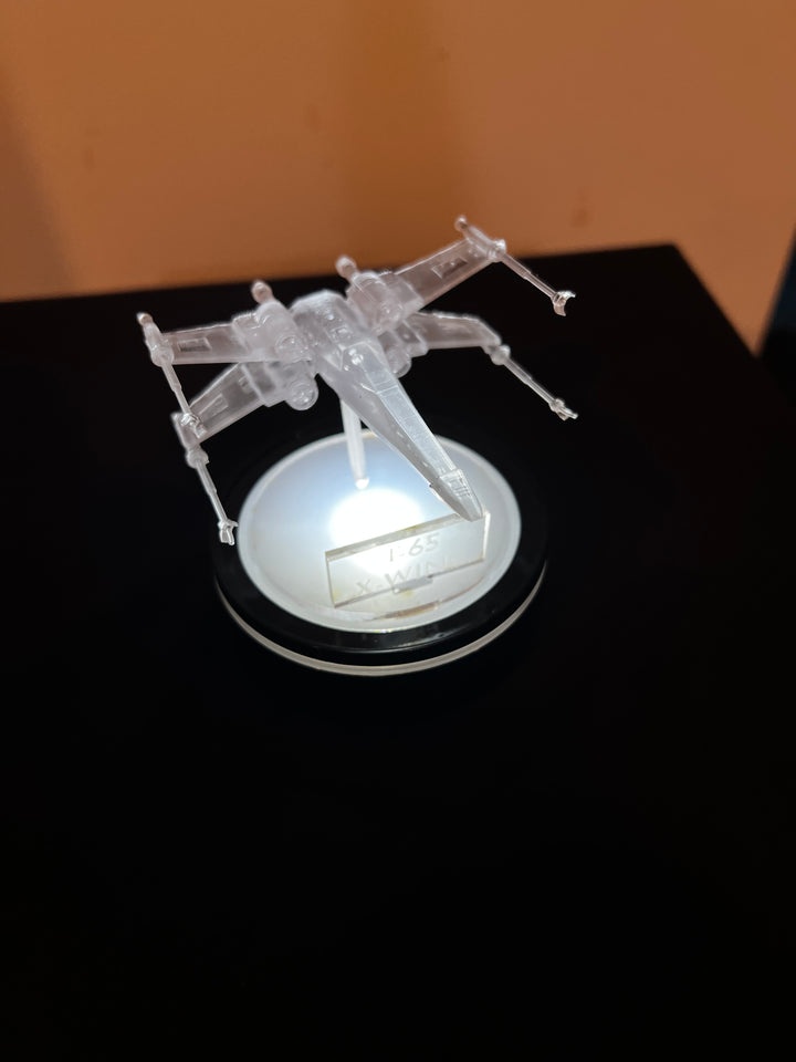 Transparent Star Wars X-Wing T-66 with Lighted Base