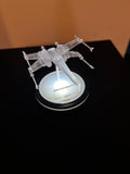 Transparent Star Wars X-Wing T-66 with Lighted Base