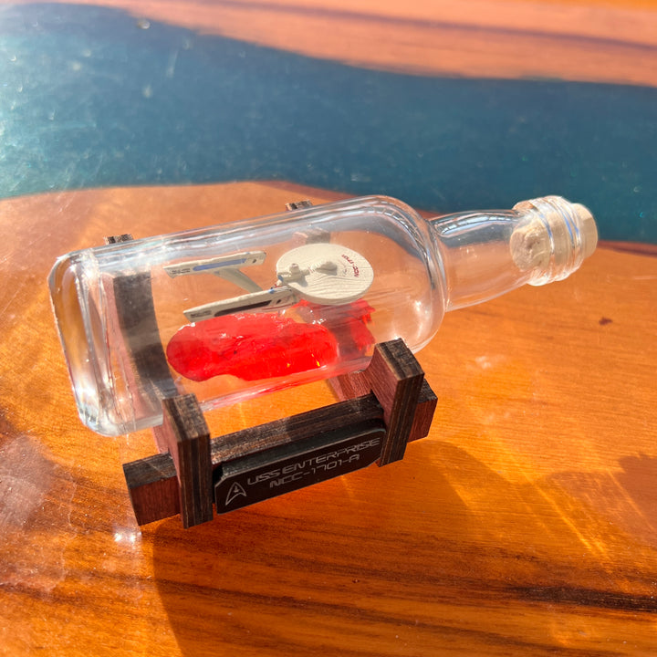 Star Trek USS Enterprise NCC-1701-A in a Shot Bottle