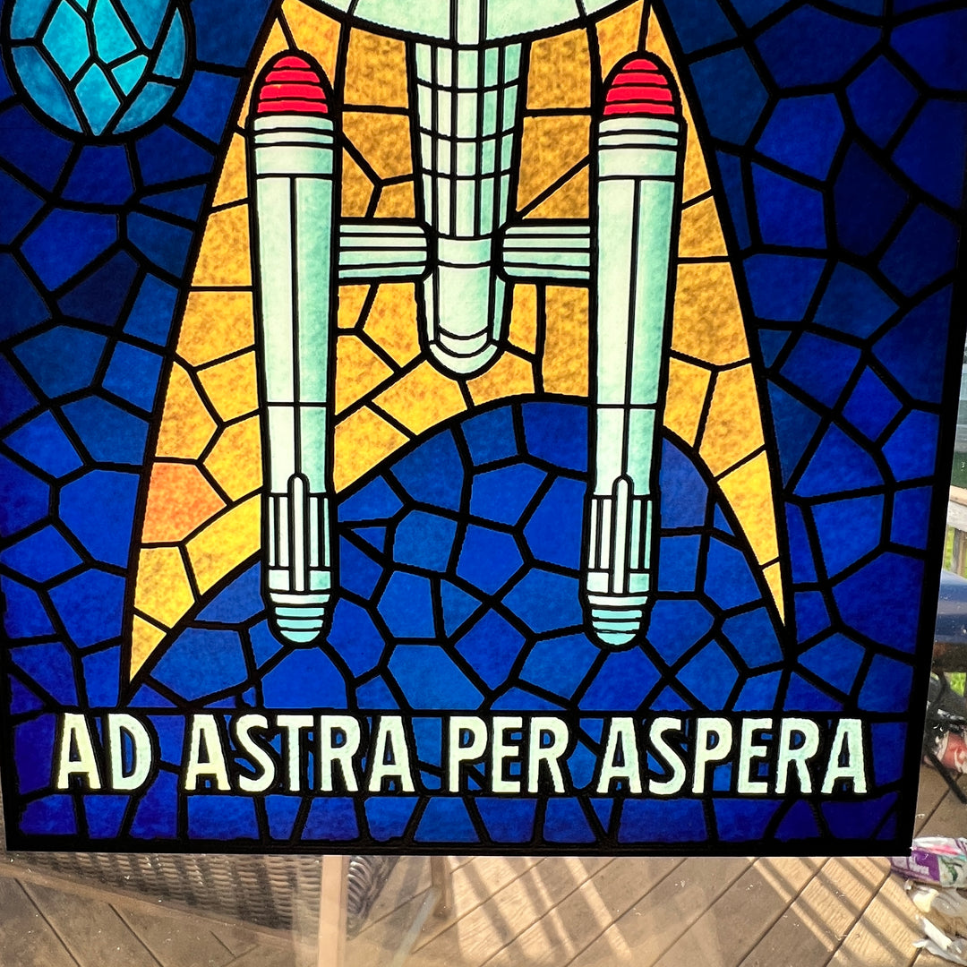 Star Trek Ad Astra Per Aspera Faux Resin Suncatcher