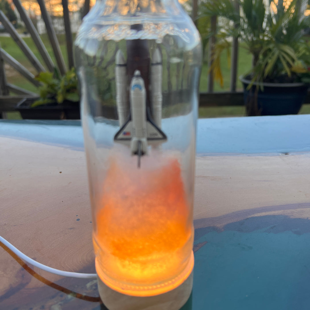 NASA Space Shuttle Launch in a Jack Daniels Beer Bottle