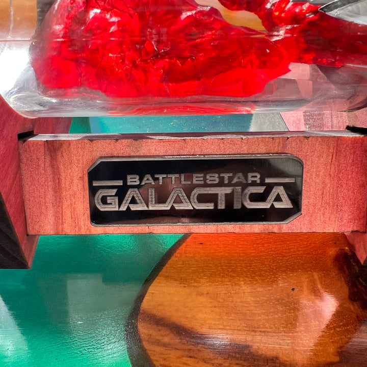 Battlestar Galactica Viper vs Raider Starship in a Bottle