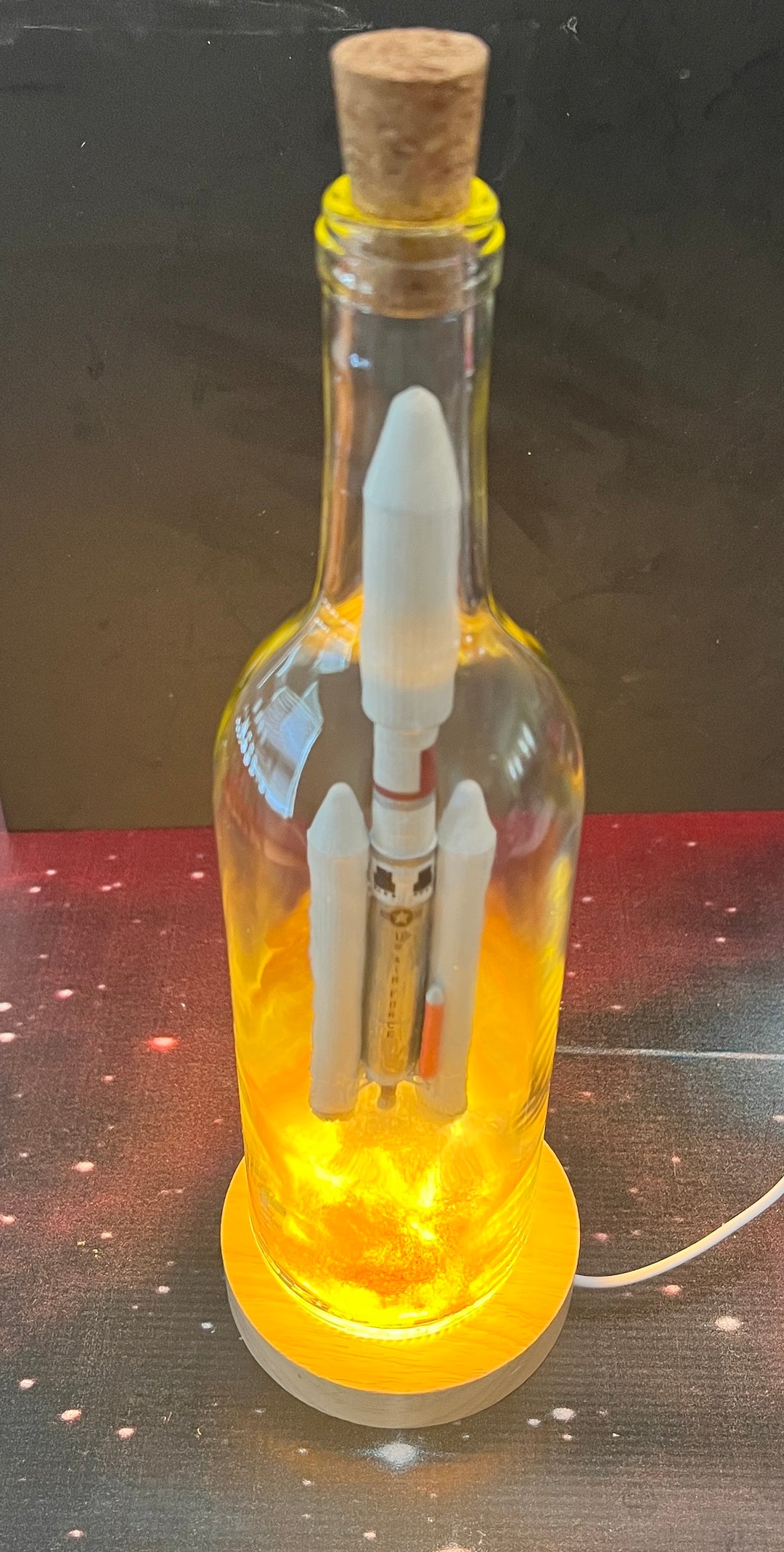Titan  IV US Air Force Rocket Launch in a  Bottle