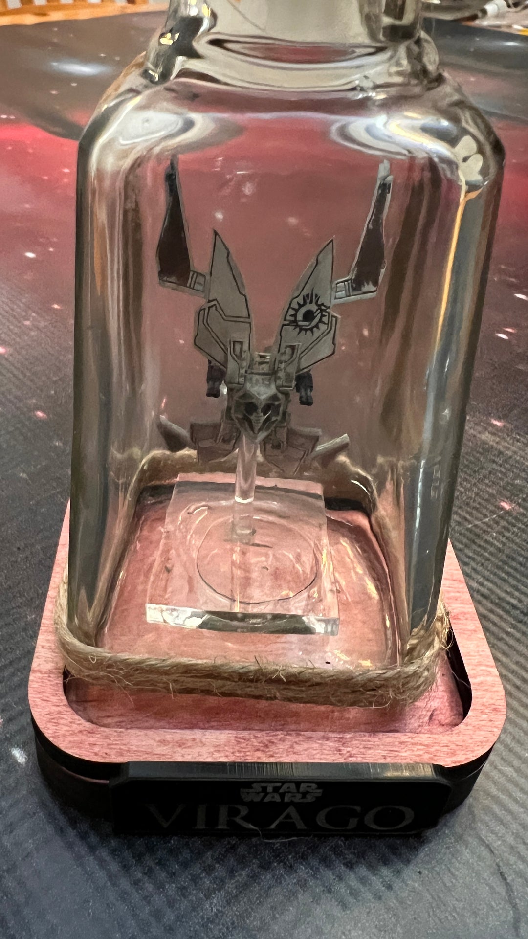 Star Wars Prince Xizor Virago Starship in Bottle